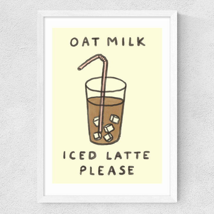 Oat Milk Iced Latte Medium White Frame