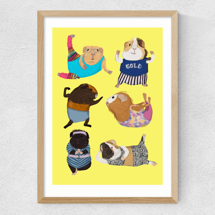 Guinea Pig Aerobic Medium Oak Frame