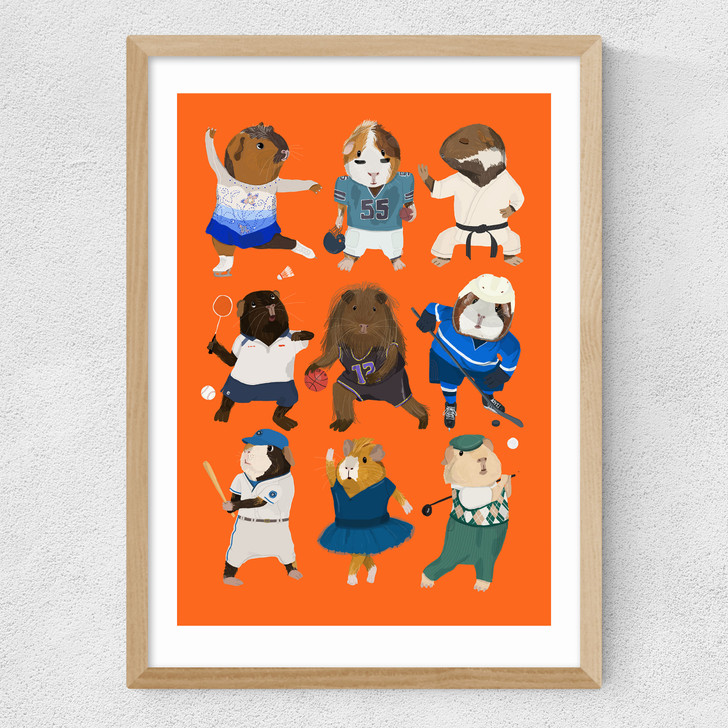 Guinea Pig Sporty Medium Oak Frame