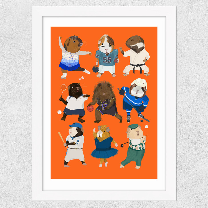 Guinea Pig Sporty Wide White Frame