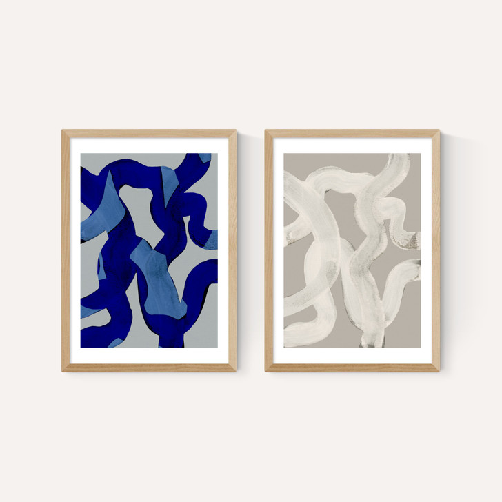 Abstract Brush Strokes Set