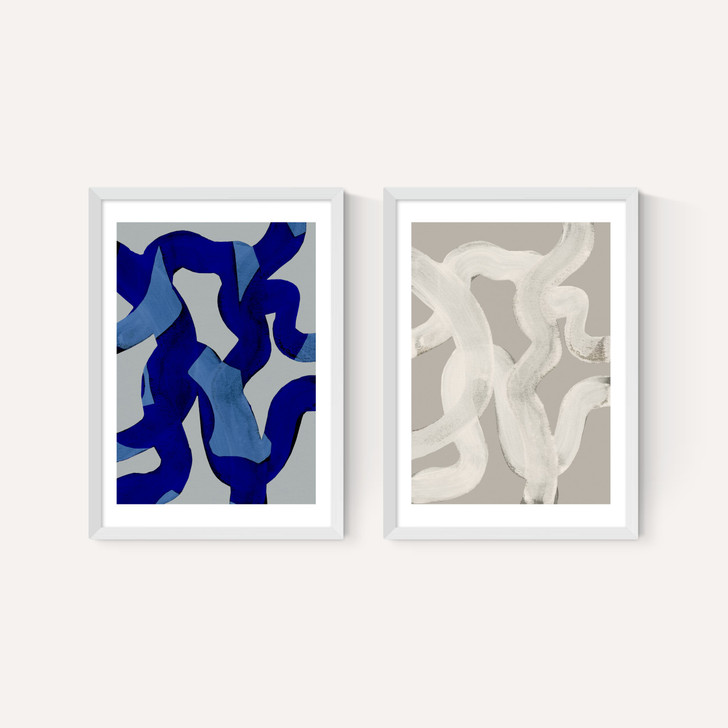 Abstract Brush Strokes Set