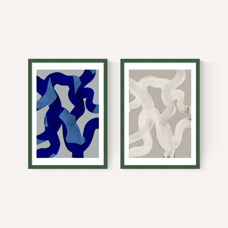Abstract Brush Strokes Set