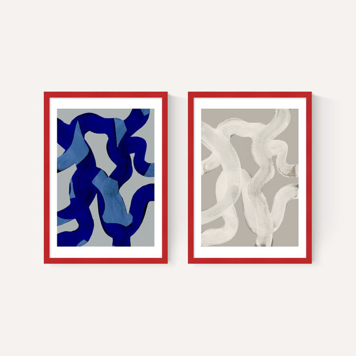 Abstract Brush Strokes Set
