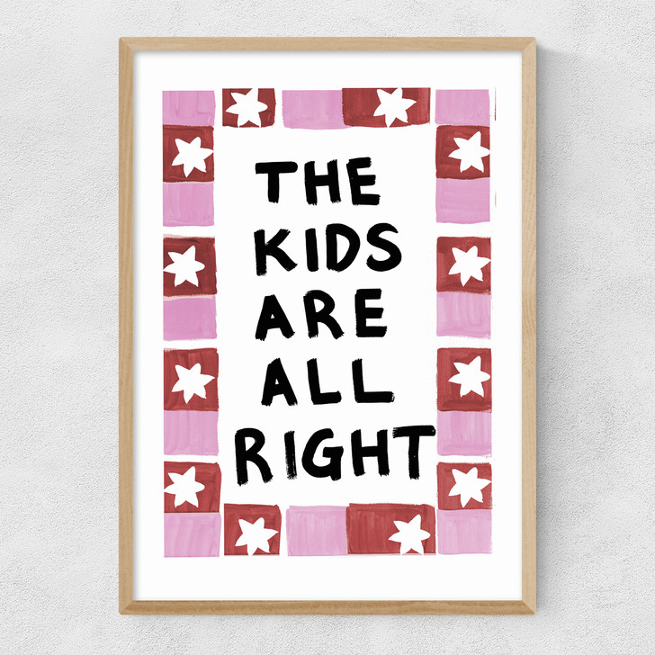 The Kids Are Alright Narrow Oak Frame