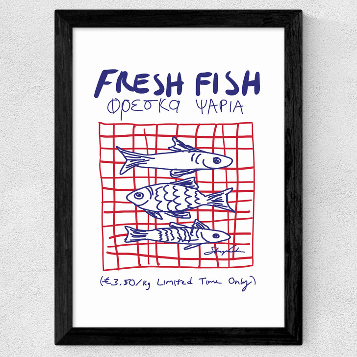 Fresh Fish Wide Black Frame