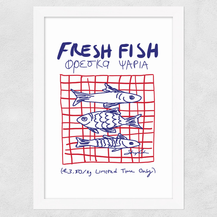 Fresh Fish Wide White Frame