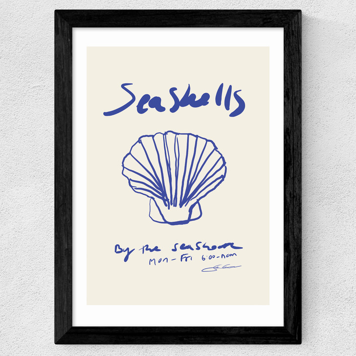 Seashells Wide Black Frame