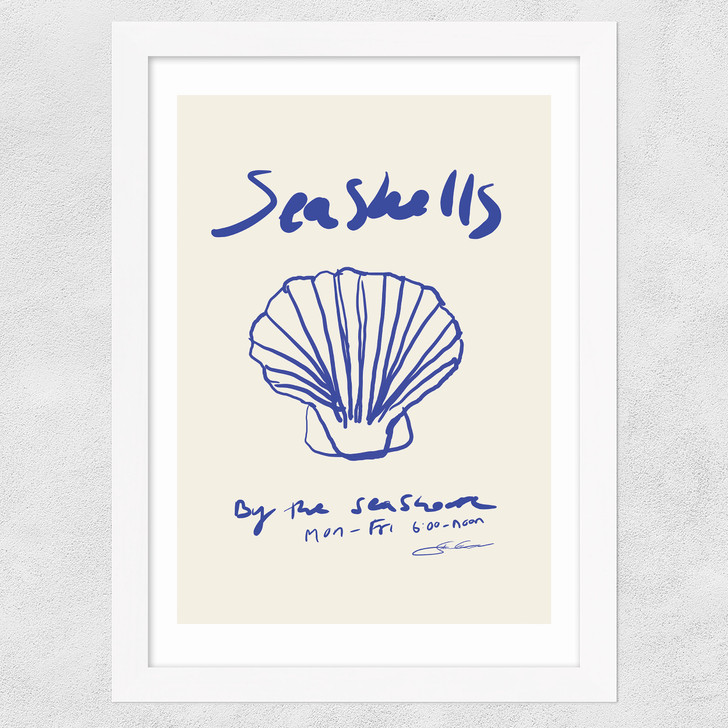 Seashells Wide White Frame