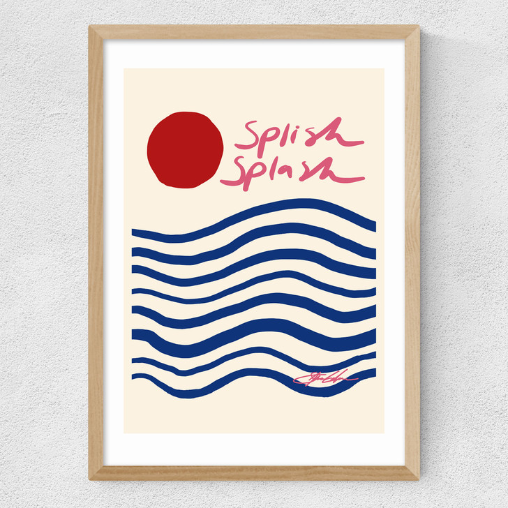 Splish Splash Medium Oak Frame