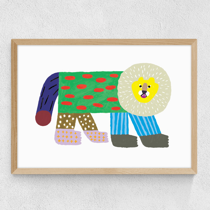 Flash Lion Medium Oak Frame