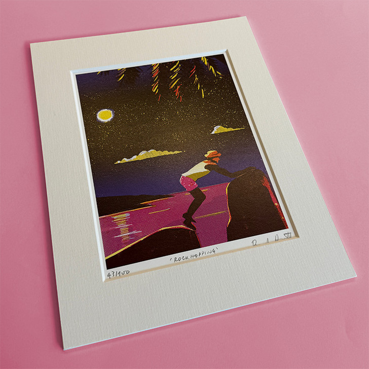 Rock-hopping by Daniel Haskett Unframed Print