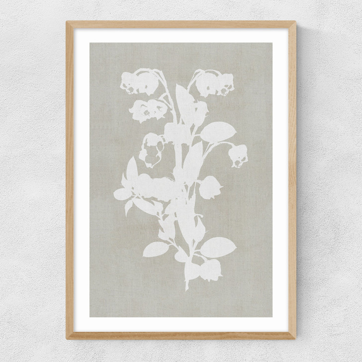 Botanical Illustration IV Narrow Oak Frame