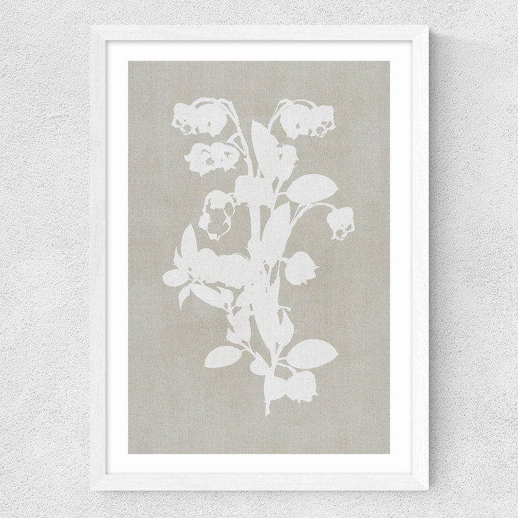 botanical illustration IV art print by cartissi in white frame