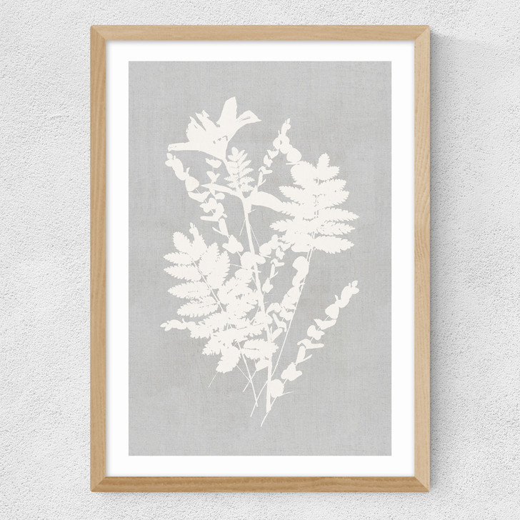 Botanical Illustration V Medium Oak Frame