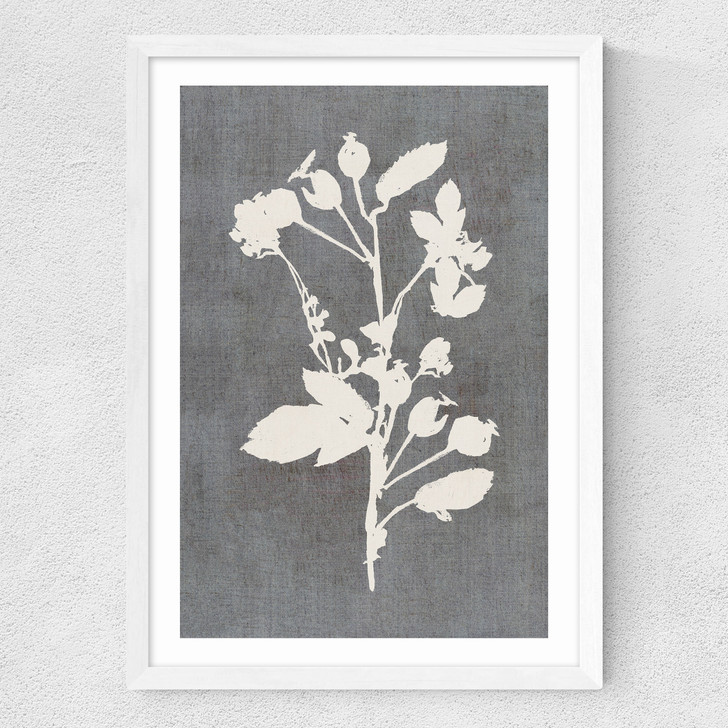 botanical illustration VI art print by cartissi in white frame