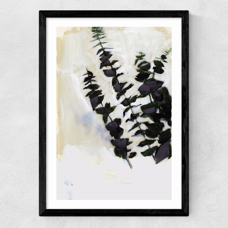 Eucalyptus Painting I Medium Black Frame