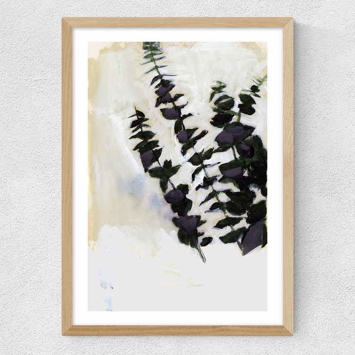 Eucalyptus Painting I Medium Oak Frame
