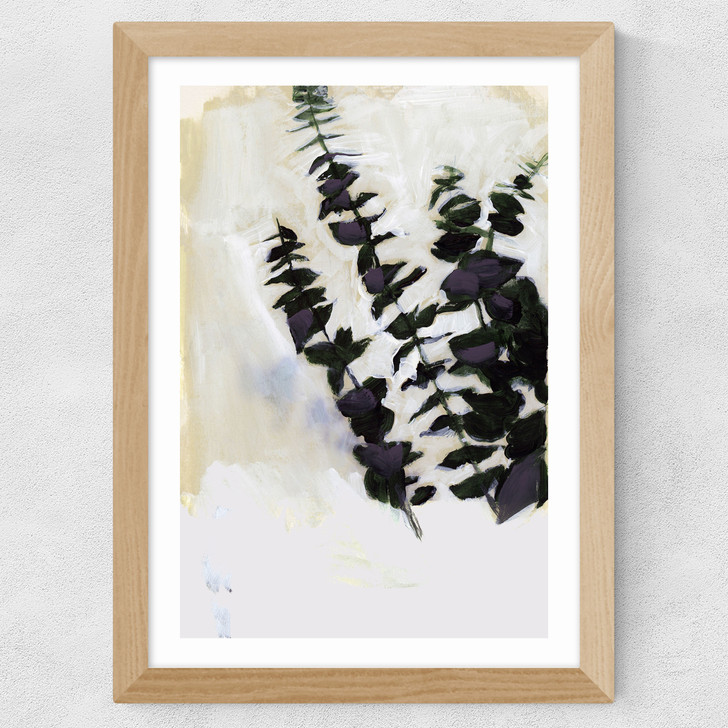 Eucalyptus Painting I Wide Oak Frame
