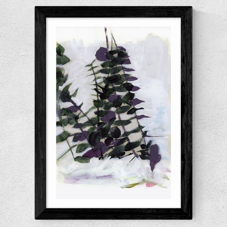 Eucalyptus Painting II Wide Black Frame