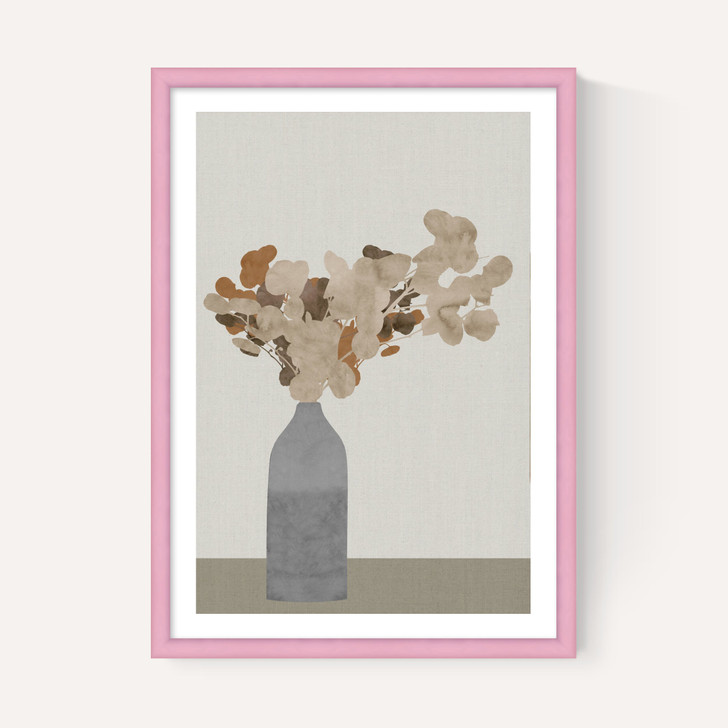 Rust Brown Dried Flowers in Vase on Table I
