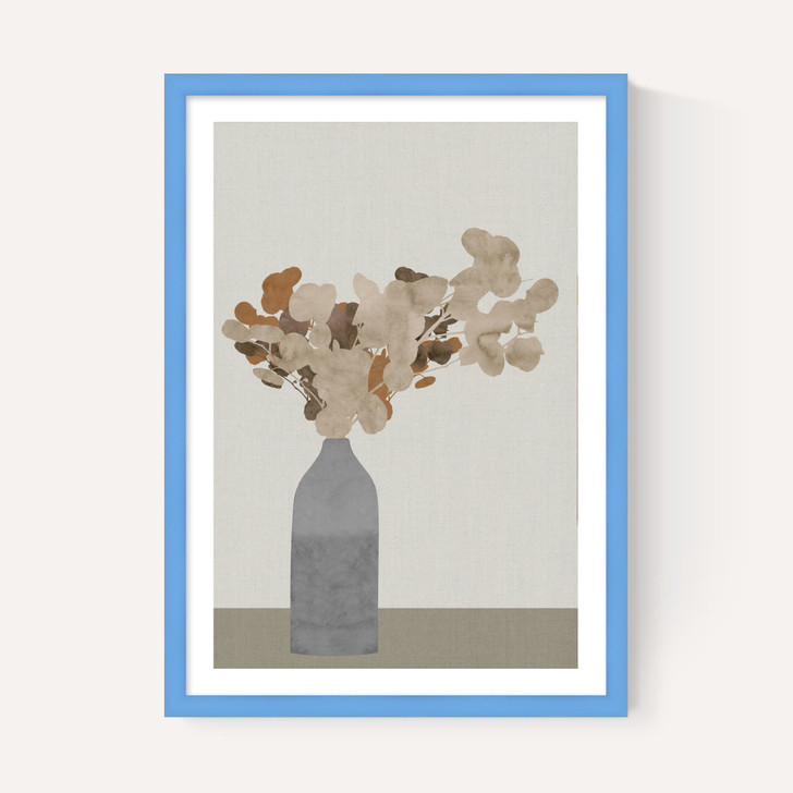 Rust Brown Dried Flowers in Vase on Table I