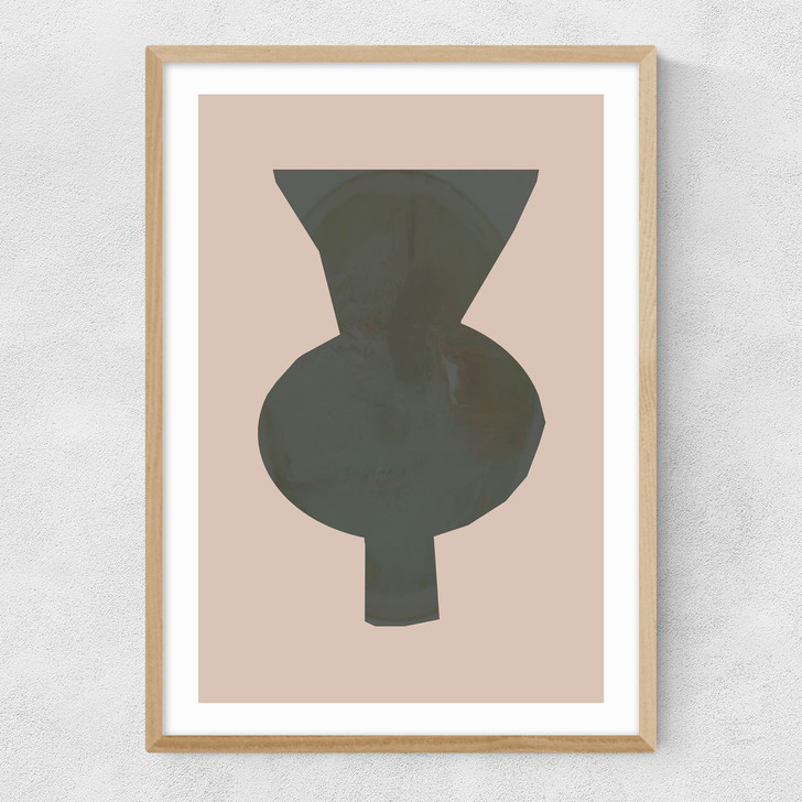 vase I art print by cartissi in oak frame