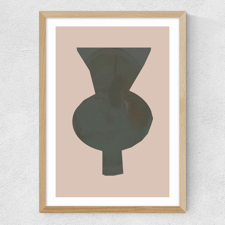 Vase I Medium Oak Frame