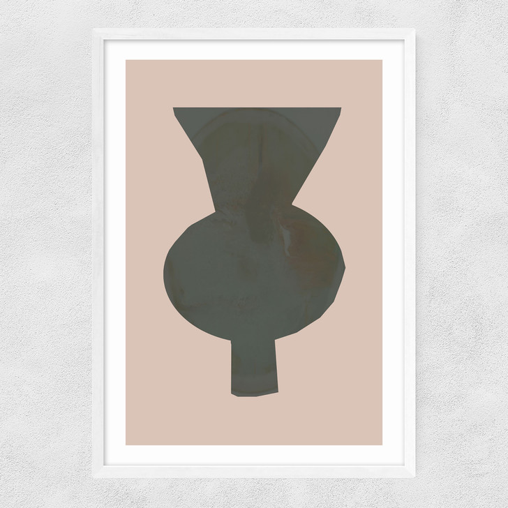 Vase I Narrow White Frame