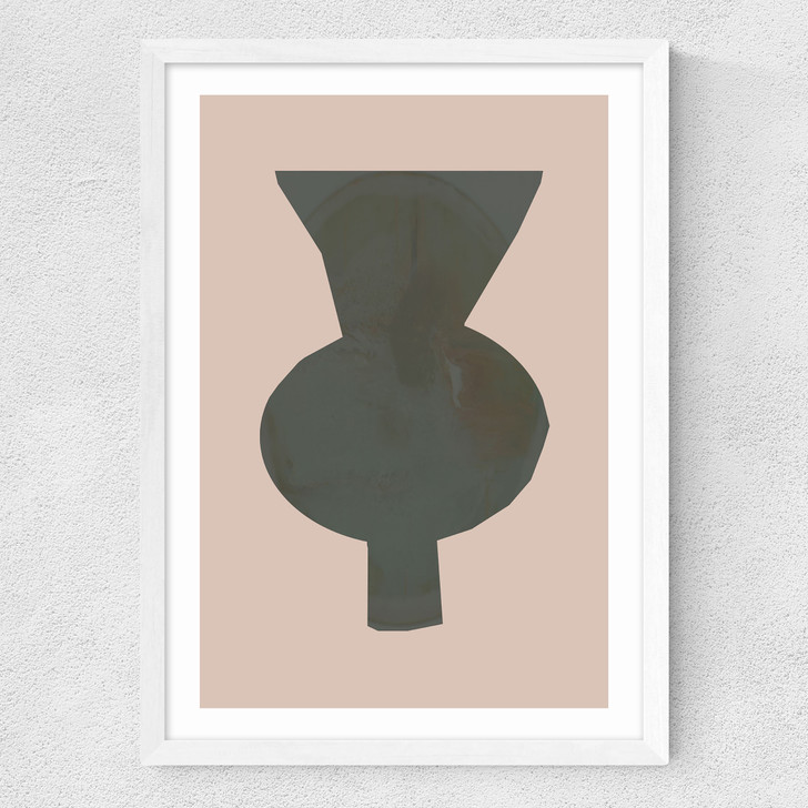 Vase I Medium White Frame