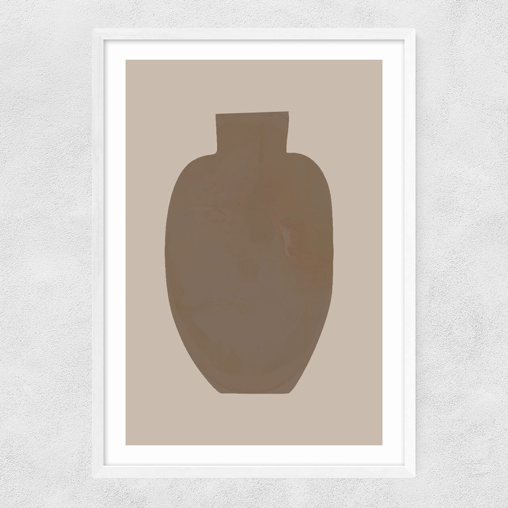 Vase II Narrow White Frame