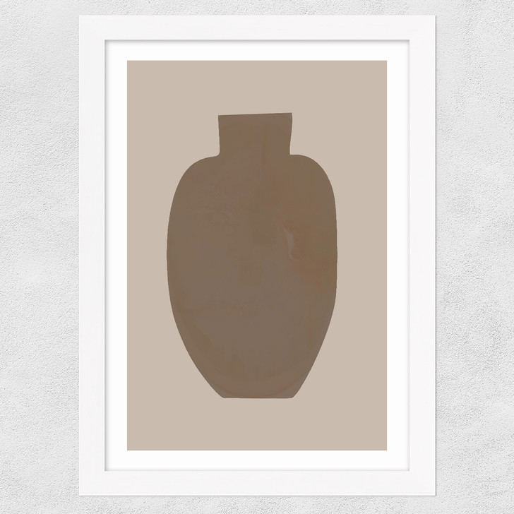 Vase II Wide White Frame