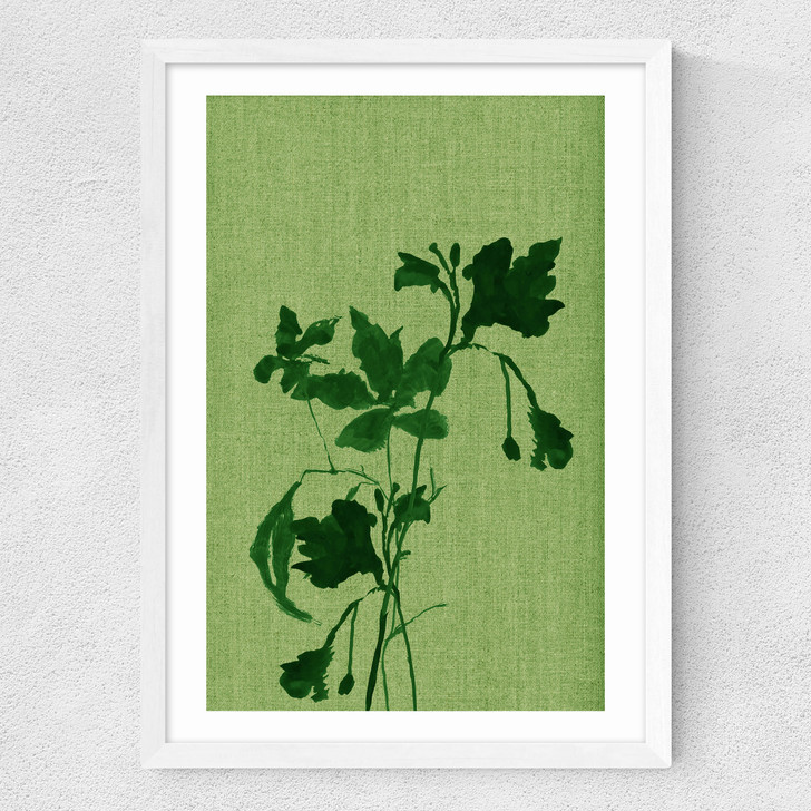 terre verte I art print by cartissi in white frame