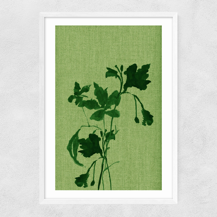 Terre Verte I Narrow White Frame