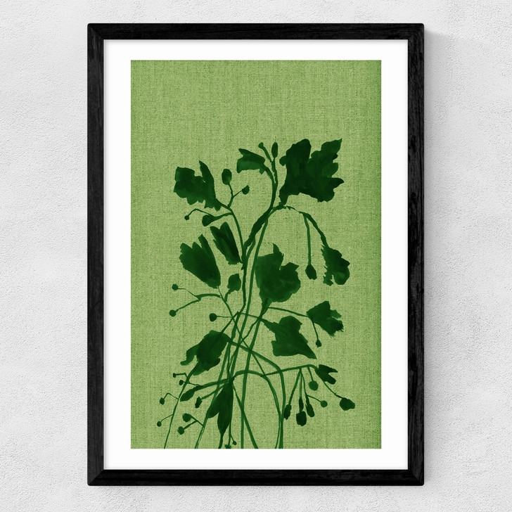 terre verte II art print by cartissi in black frame