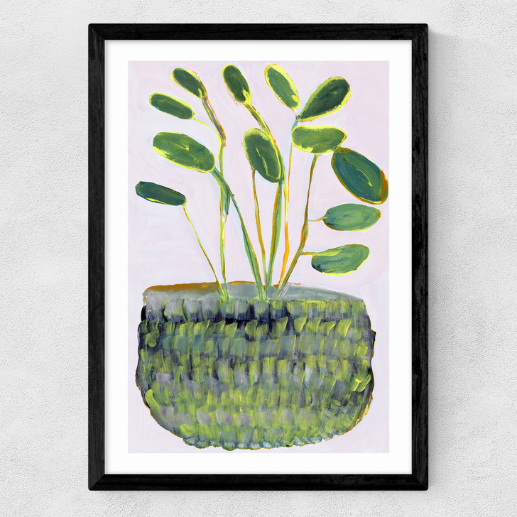 Potted Plant I Medium Black Frame