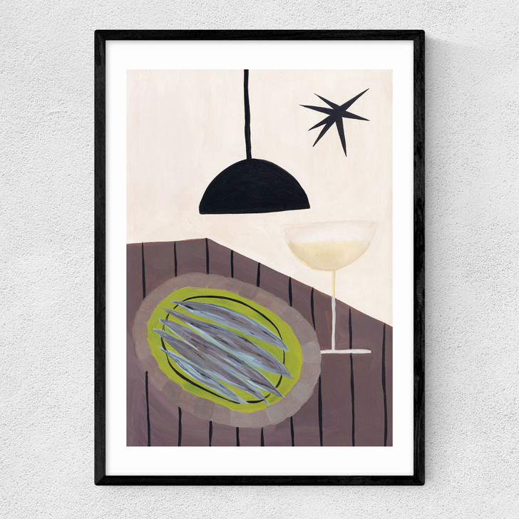 Anchovy in Parsley Oil Narrow Black Frame