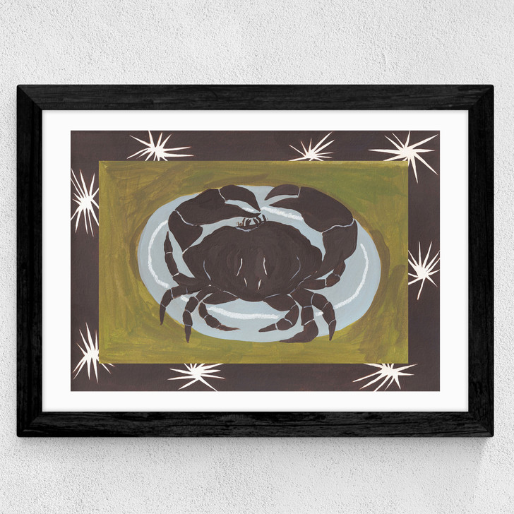 Crab Cancer Star Sign Wide Black Frame