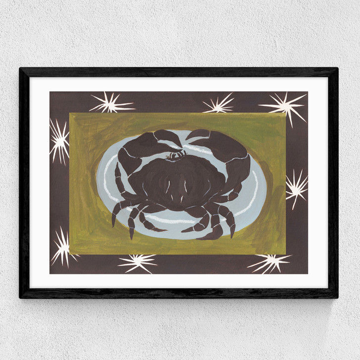 Crab Cancer Star Sign Medium Black Frame