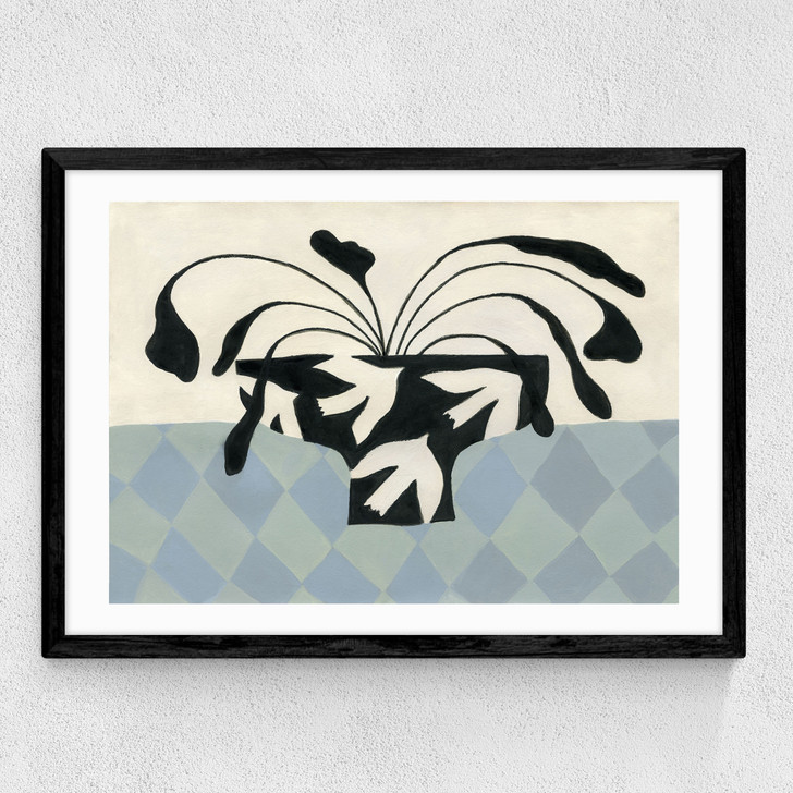 Dove Peace Vase Medium Black Frame