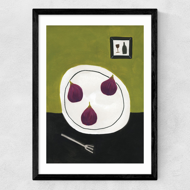 Figs for Breakfast Medium Black Frame