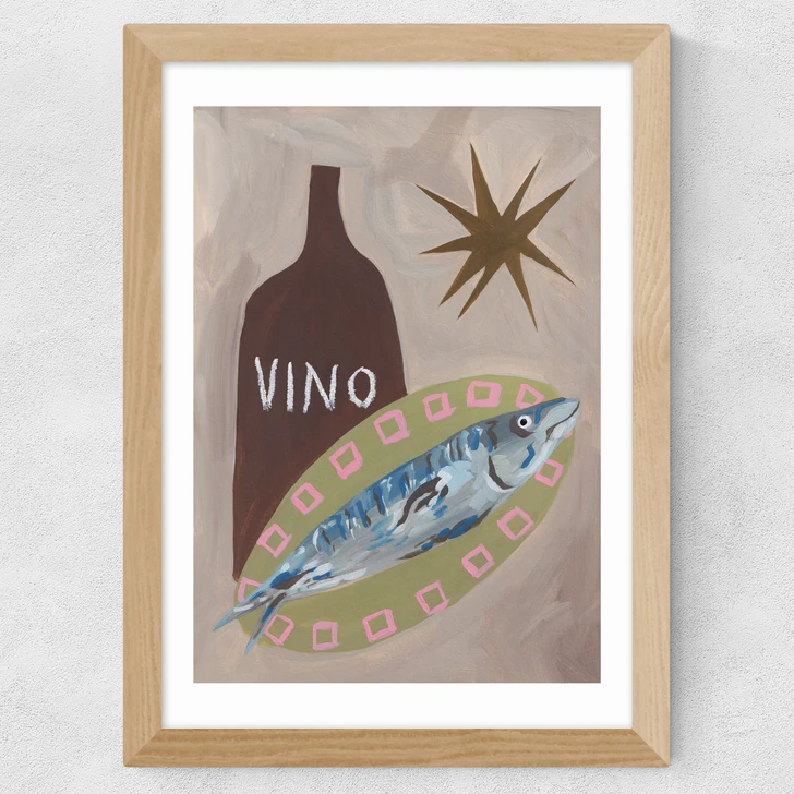 Fish Supper Wide Oak Frame