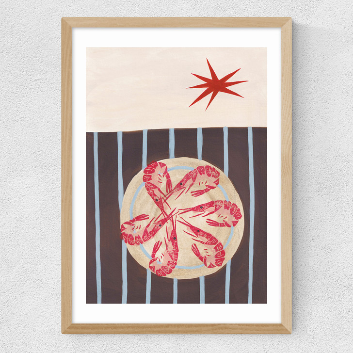 Spicy Gambas Medium Oak Frame