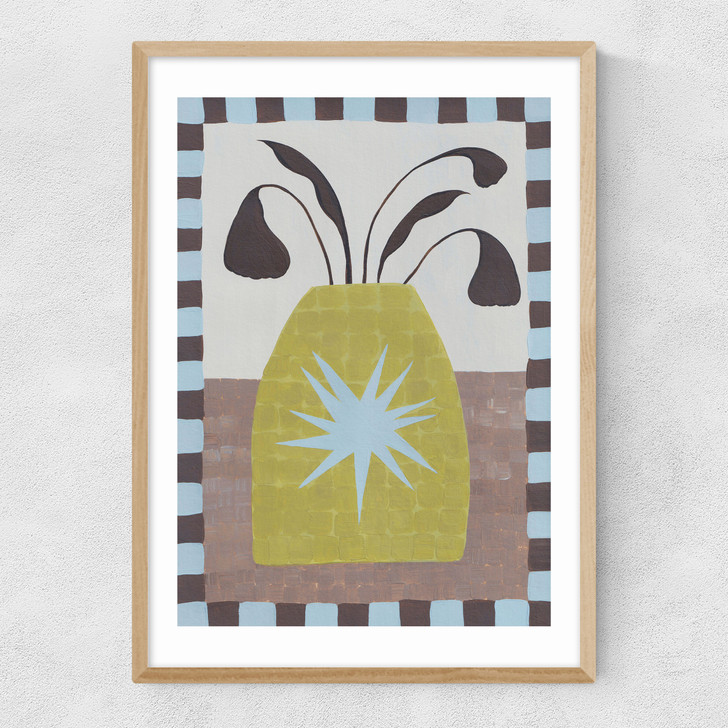 Star Vase Narrow Oak Frame