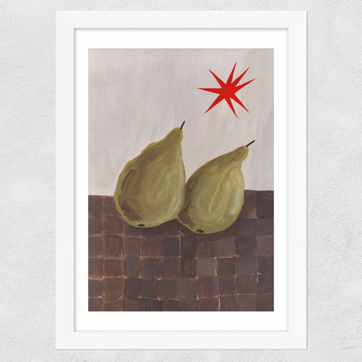The Pear of Us Wide White Frame