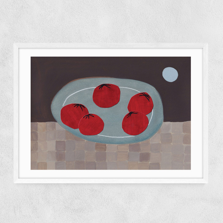 Tomato Collage Narrow White Frame