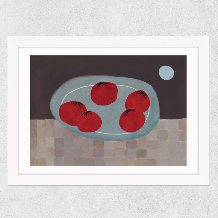 Tomato Collage Wide White Frame