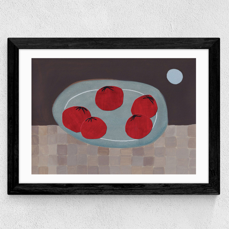 Tomato Collage Wide Black Frame