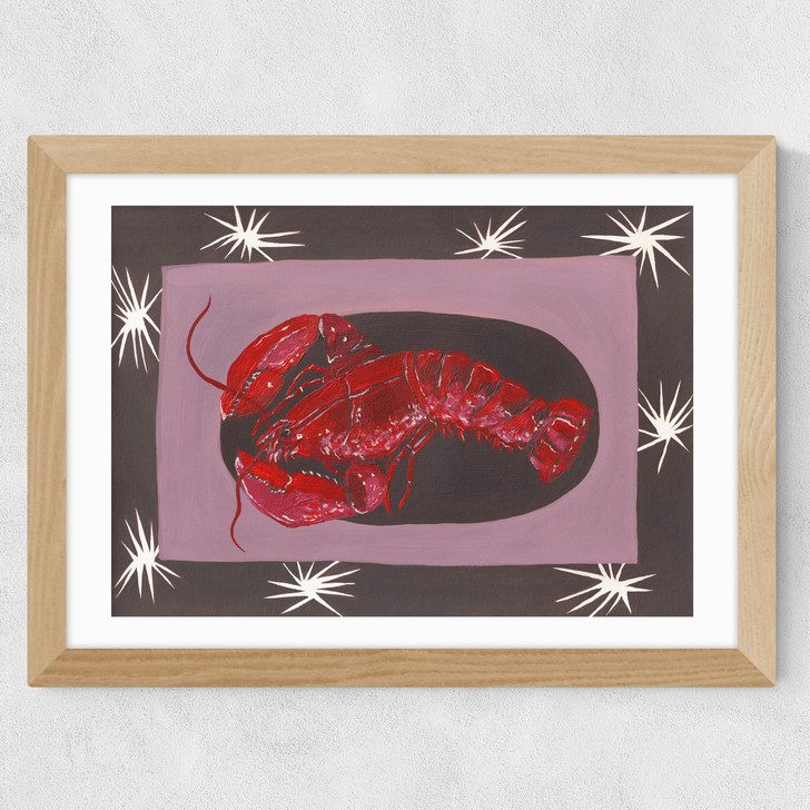 My Lobster Wide Oak Frame