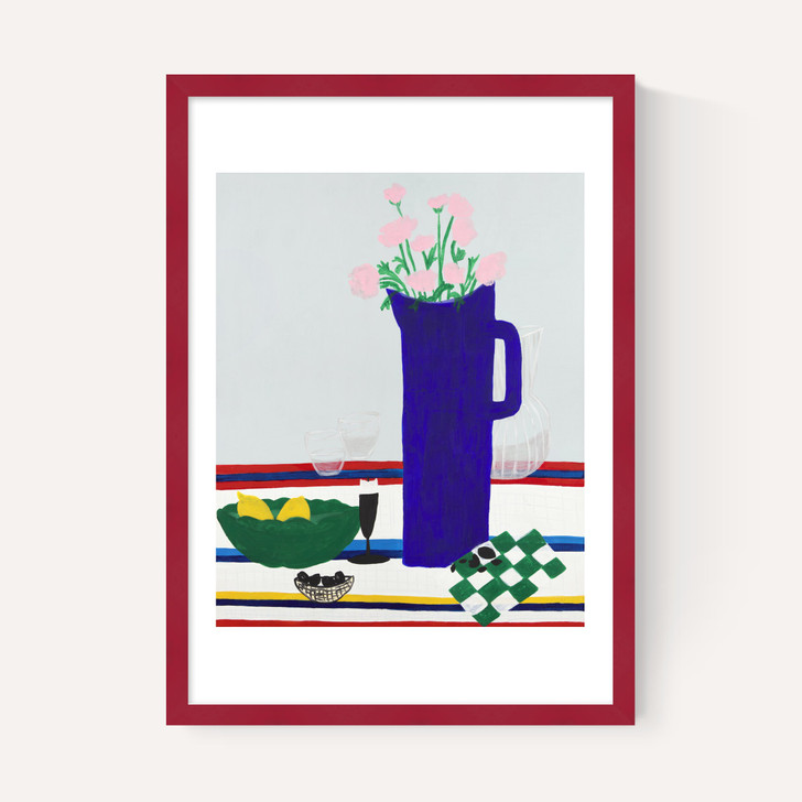 Blue Vase on Table